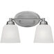 Franklin 2 Light 14 inch Brushed Pewter Vanity Light Wall Light